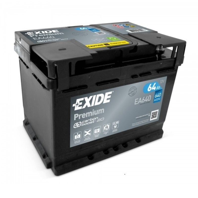 Exide 64Ah, 640A EA640 Exide 64Ah, 640A EA640