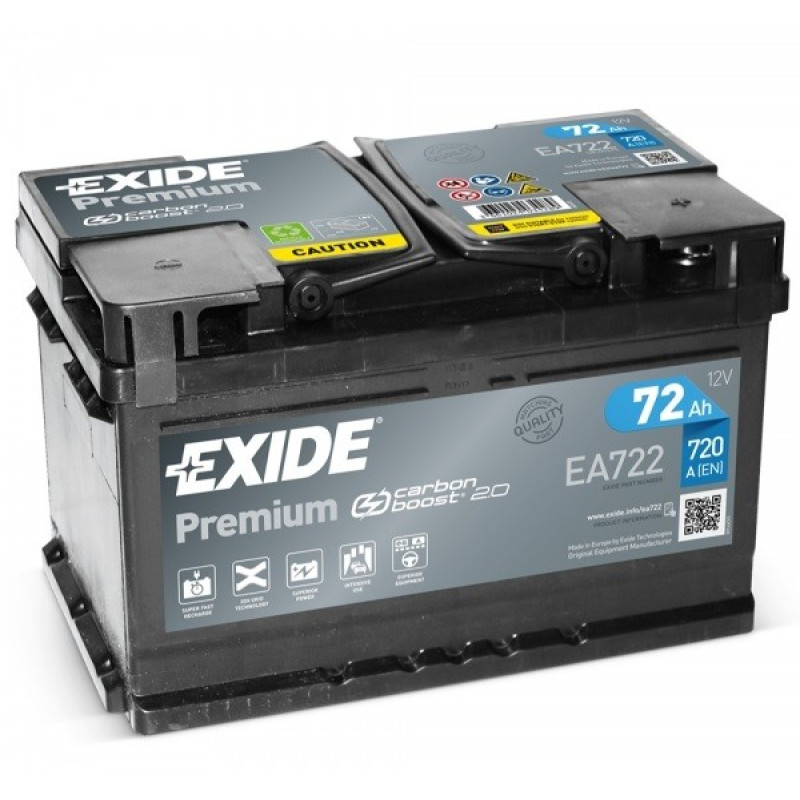 Exide 72Ah, 700A EA722 Exide 72Ah, 700A EA722