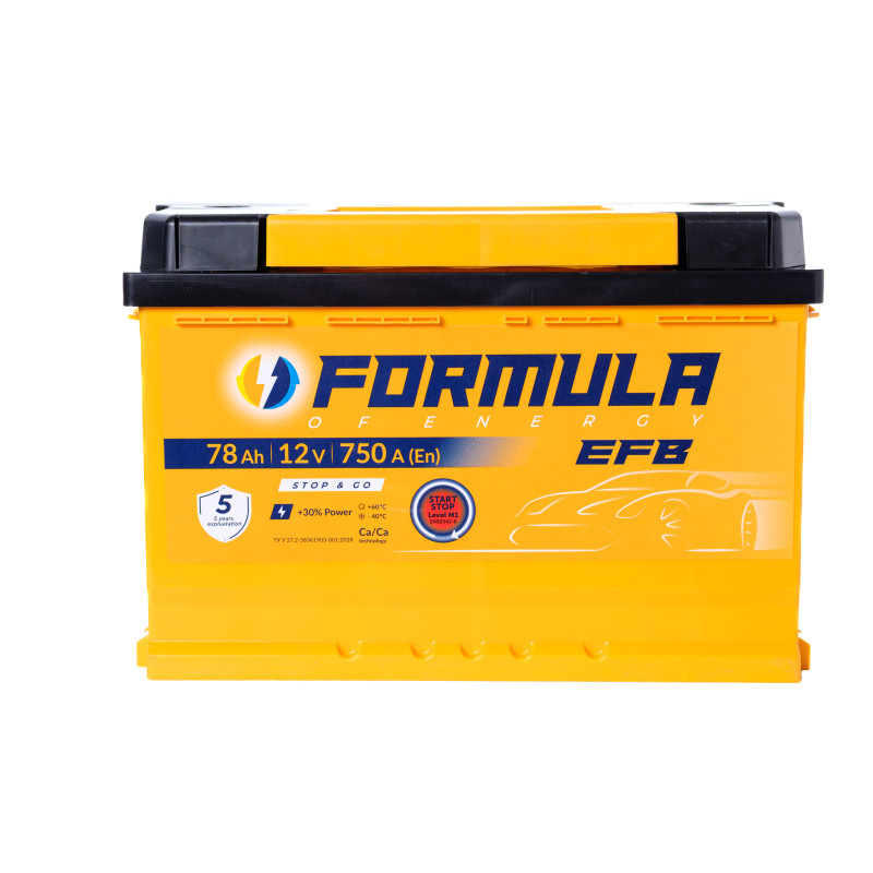 Formula of energy EFB Start&Stop 6-CT-78(0) 750А Formula of energy EFB Start&Stop 6-CT-78(0) 750А