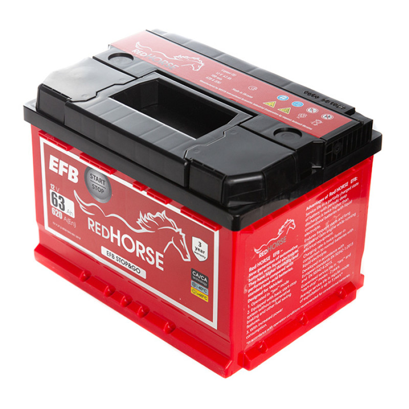 Red Horse EFB Start&Stop 6-CT-63(0) 620А Red Horse EFB Start&Stop 6-CT-63(0) 620А