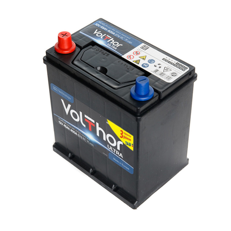 VolThor Ultra, 45 Аг, 360A JIS R+ VolThor Ultra, 45 Аг, 360A JIS R+