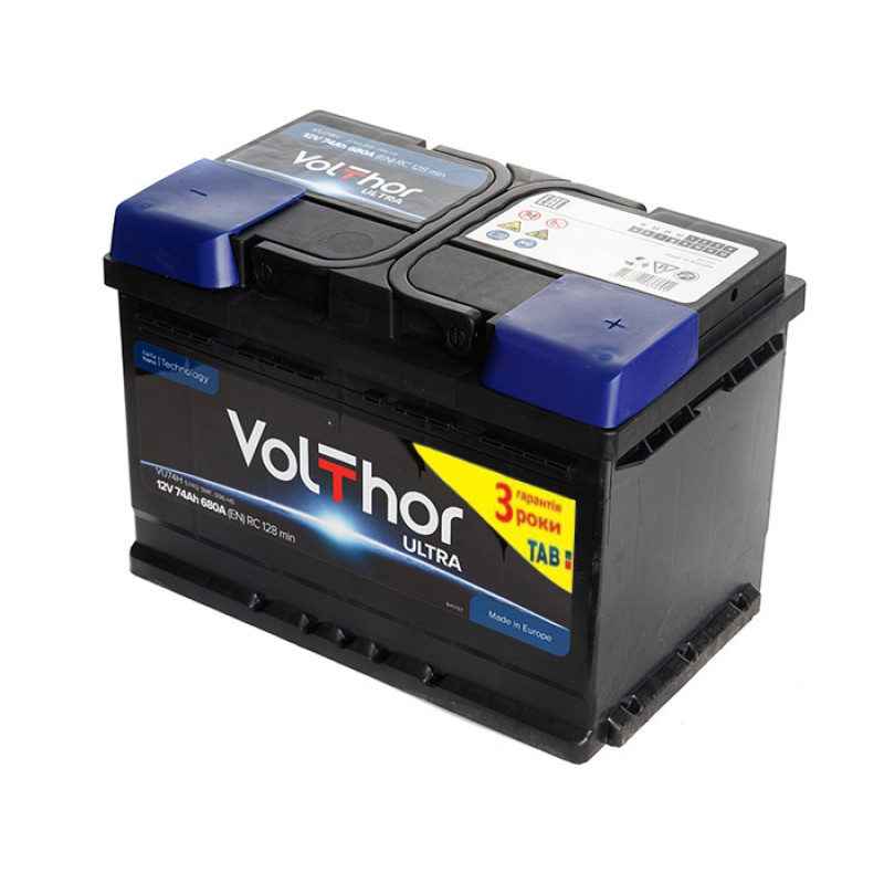 VolThor Ultra, 74 Аг, 680A R+ VolThor Ultra, 74 Аг, 680A R+