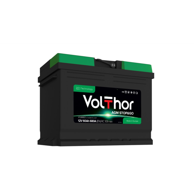 Volthor AGM Stop&Go, 60 Аг, 640А Volthor AGM Stop&Go, 60 Аг, 640А