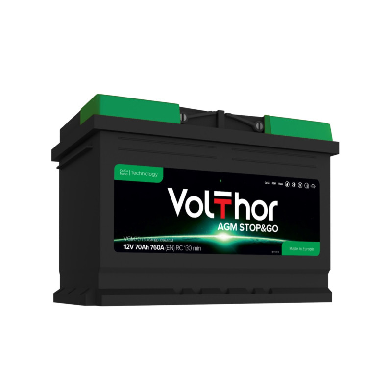 Volthor AGM Stop&Go, 80 Аг, 800А Volthor AGM Stop&Go, 80 Аг, 800А