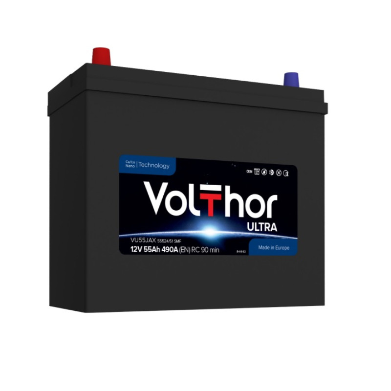 VolThor Ultra, 55 Аг, 490A, L+ VolThor Ultra, 55 Аг, 490A, L+