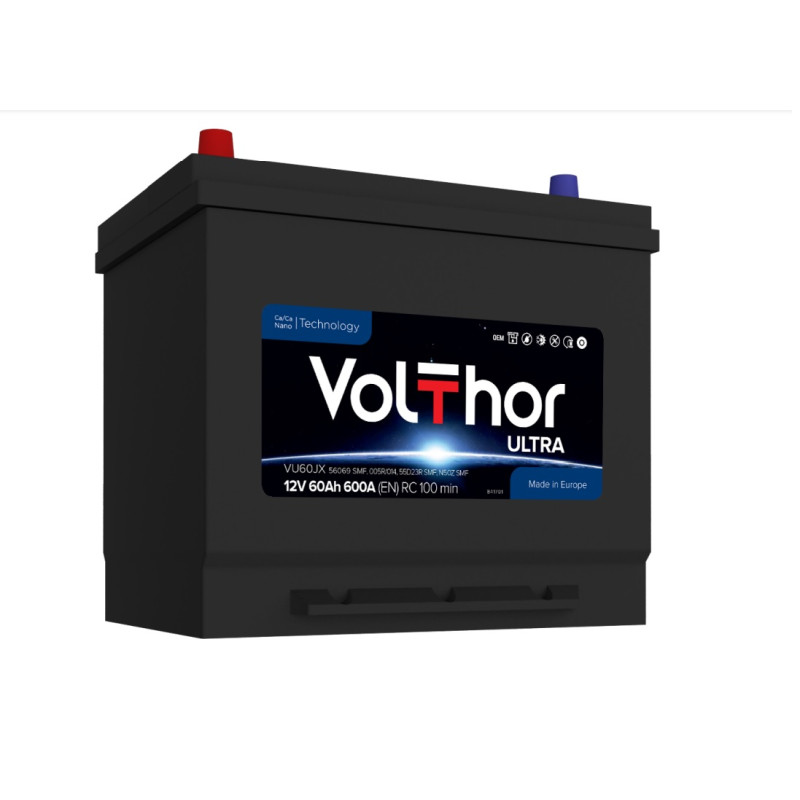 VolThor Ultra, 60 Аг, 600A JIS L+ VolThor Ultra, 60 Аг, 600A JIS L+
