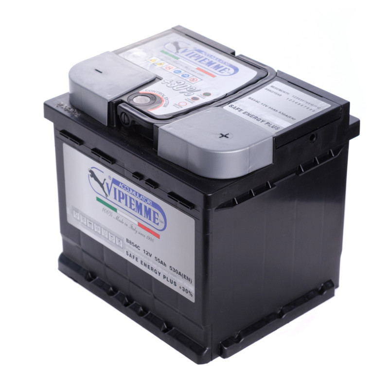 VIPIEMME, Safe Energy Plus 30%, 55Ач, 550А VIPIEMME, Safe Energy Plus 30%, 55Ач, 550А
