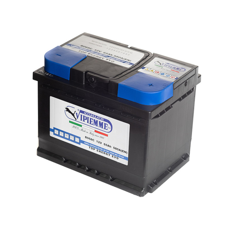 VIPIEMME, Top Energy Evo +15%, 65Ач, 580А VIPIEMME, Top Energy Evo +15%, 65Ач, 580А
