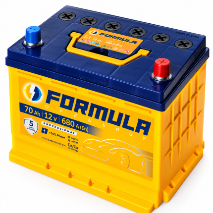 Акумулятор 6cт-70 А/г 680 Ампер R+ (0) FORMULA professional