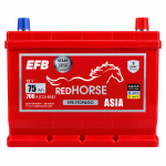 Акумулятор 6cт-75 А/г 700 Ампер R+ (0) Red Horse EFB Start&Stop Jis Азія