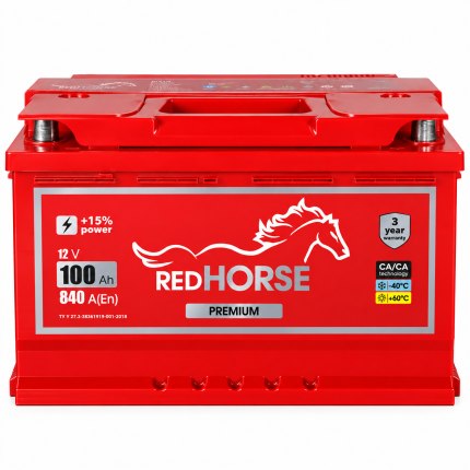 Акумулятор 6cт-100 Аг 840 Ампер Red Horse Premium