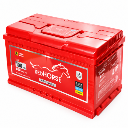 Акумулятор 6cт 100 Аг 850 Ампер Red Horse Professional