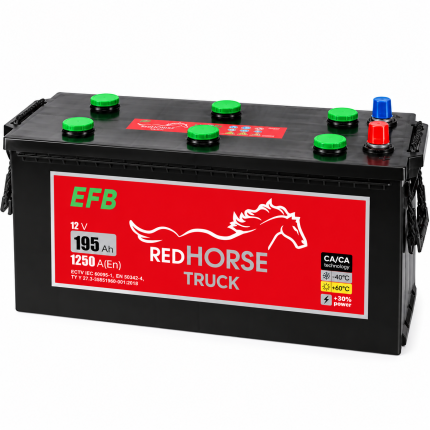 Акумулятор 6cт-195 А/г 1250 Ампер (3) Red Horse EFB Start&Stop